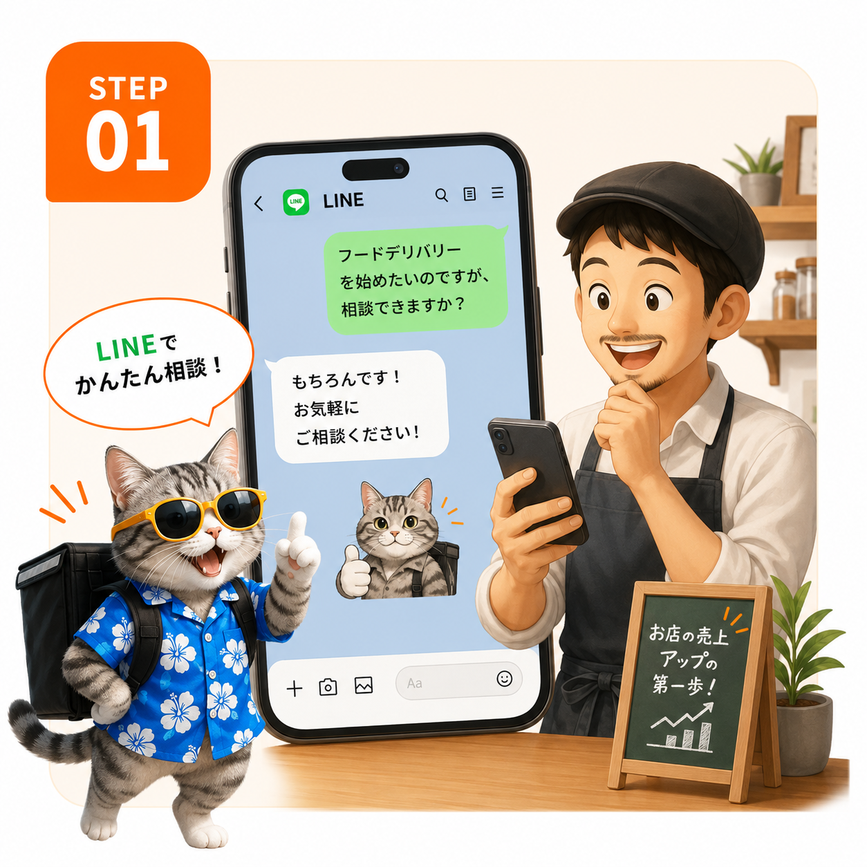 LINEで無料相談のイメージ