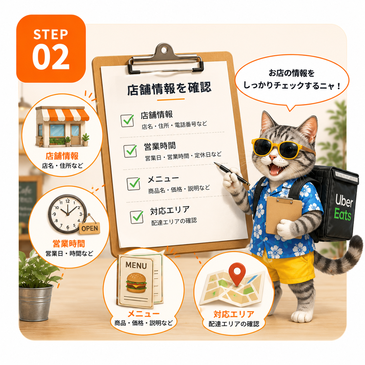 店舗情報を確認のイメージ
